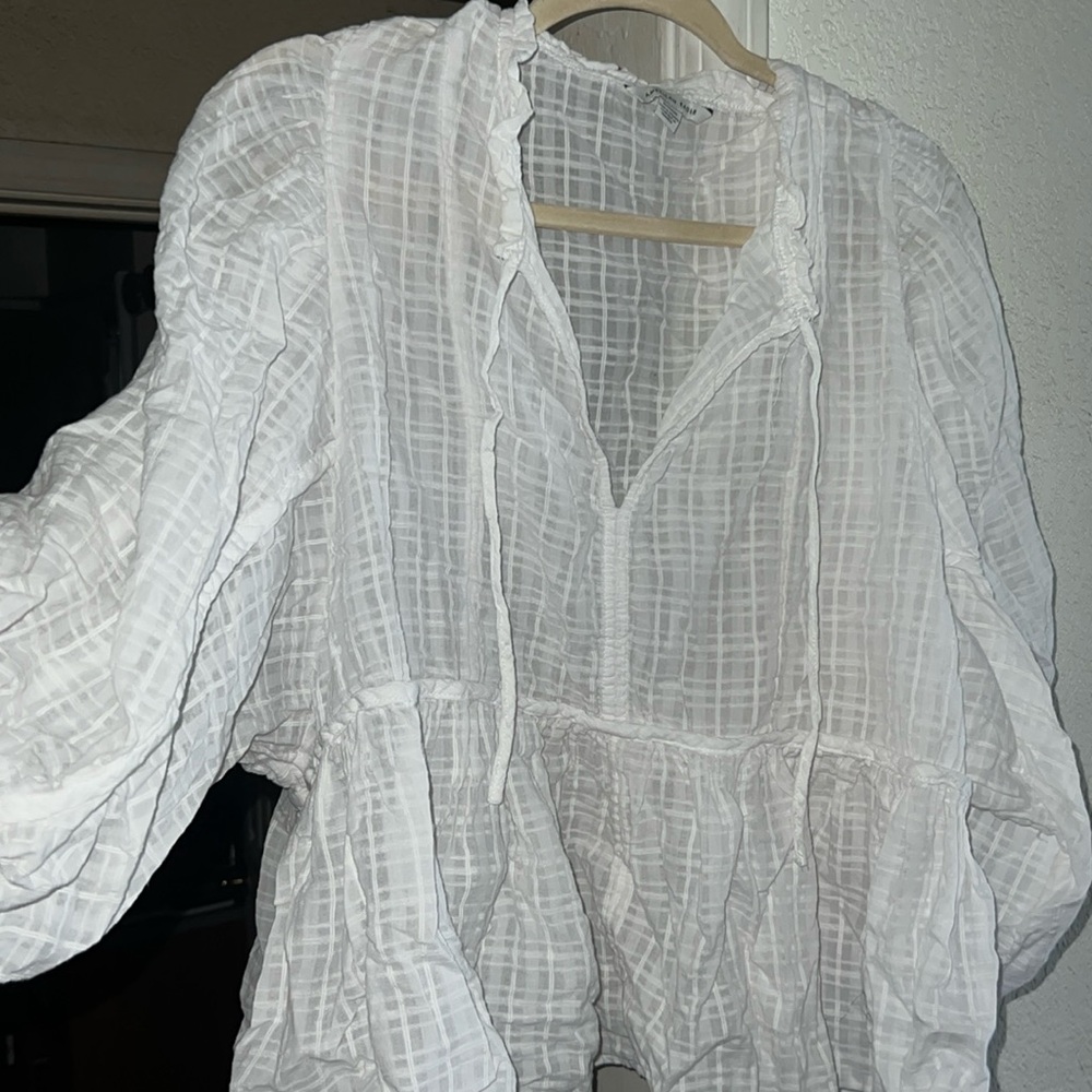 Flowy White Blouse